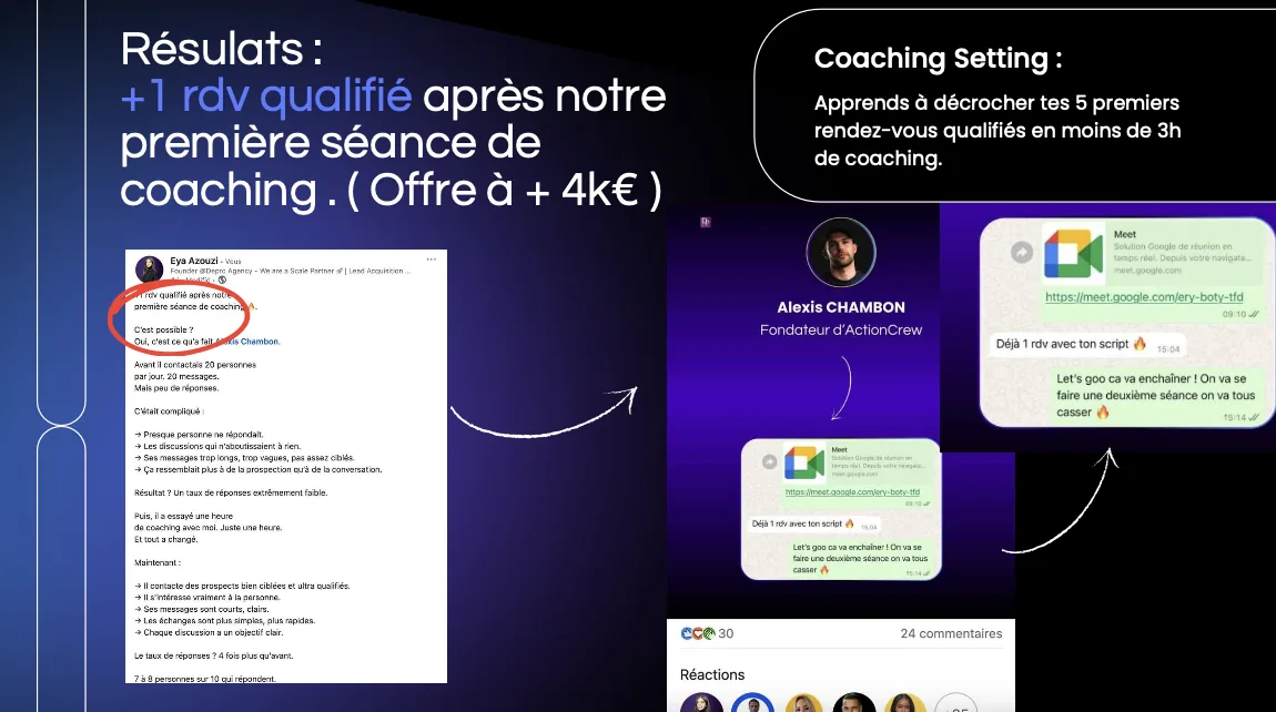 Capture : premier rendez-vous ciblé après la première session