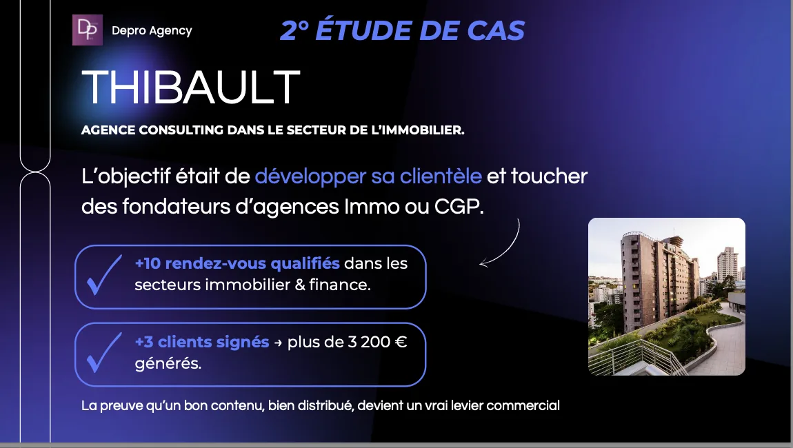 Capture : 10 RDV qualifiés, 3 clients signés